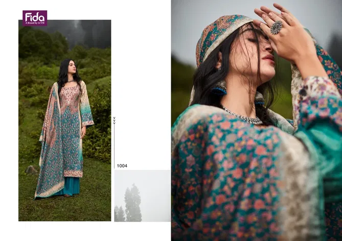 Fida Parinaaz Printed Pashmina Dress Material Catalog
